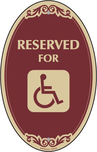 Accessible Reserved Parking Sign