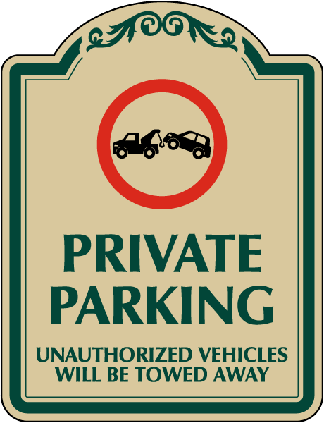 Private Parking Sign