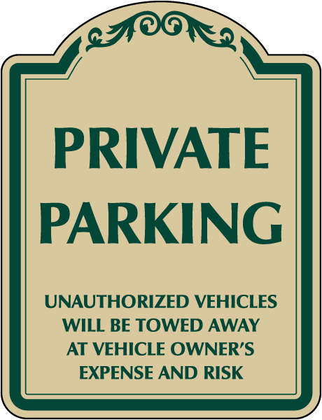 Private Parking Sign