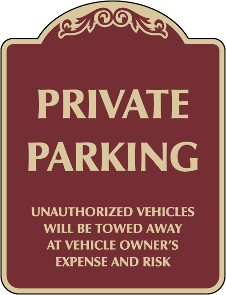 Private Parking Sign