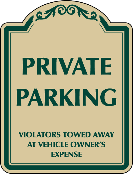 Private Parking Sign