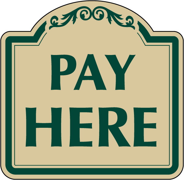 Pay Here Decorative Sign