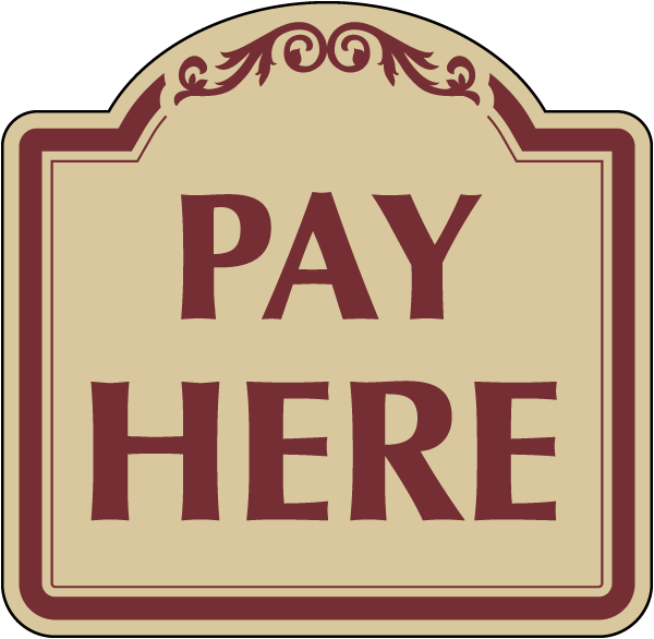 Pay Here Decorative Sign