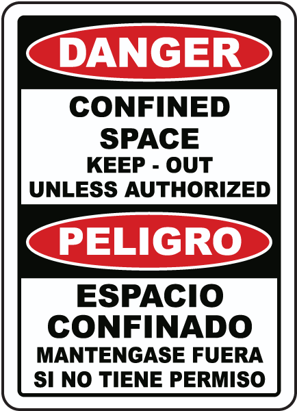 Bilingual Danger Keep Out Unless Authorized Sign