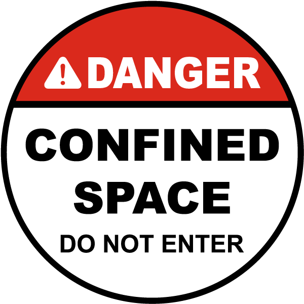 Confined Space Do Not Enter Floor Sign