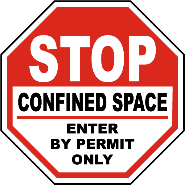 Stop Enter By Permit Only Sign
