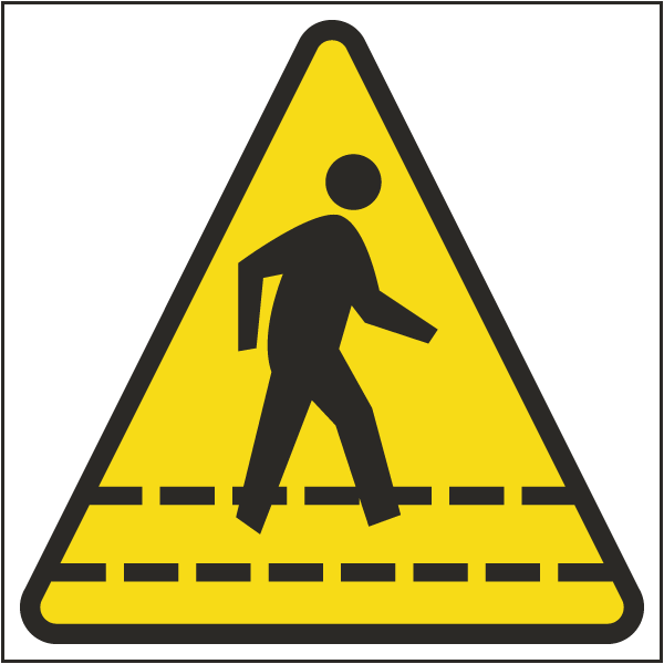 Pedestrian Crosswalk Floor Sign