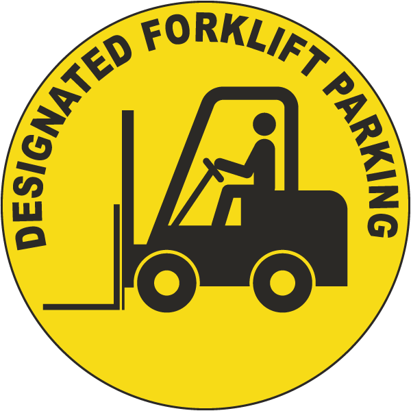 Designated Forklift Parking Floor Sign