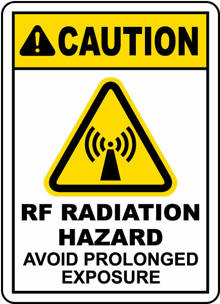 RF Radiation Hazard Avoid Exposure Sign