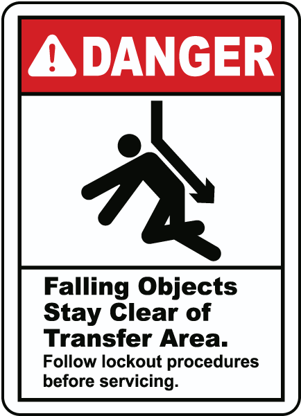 Stay Clear of Transfer Area Sign