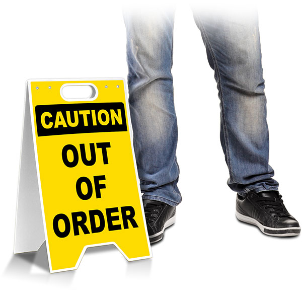 Caution Out Of Order Floor Sign