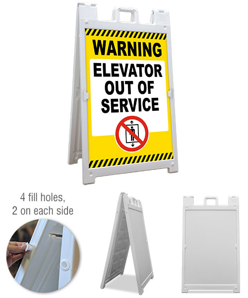 Elevator Out Of Service Sandwich Board Sign