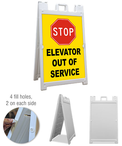 Elevator Out Of Service Sandwich Board Sign
