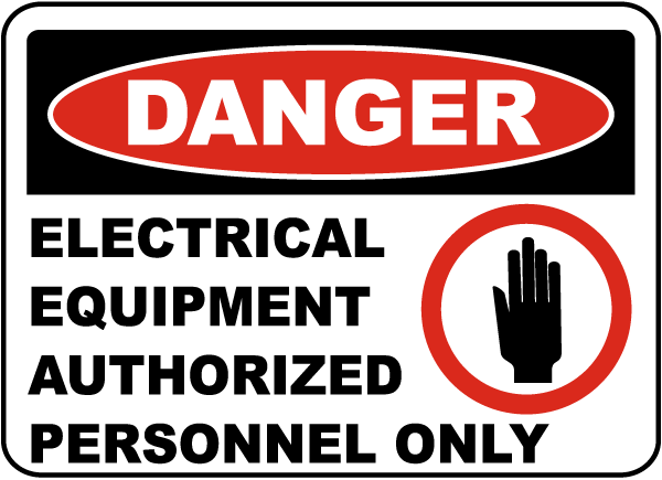 Danger Electrical Equipment Label