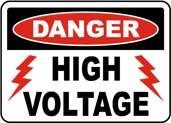 Danger High Voltage Sign E3300 By SafetySign