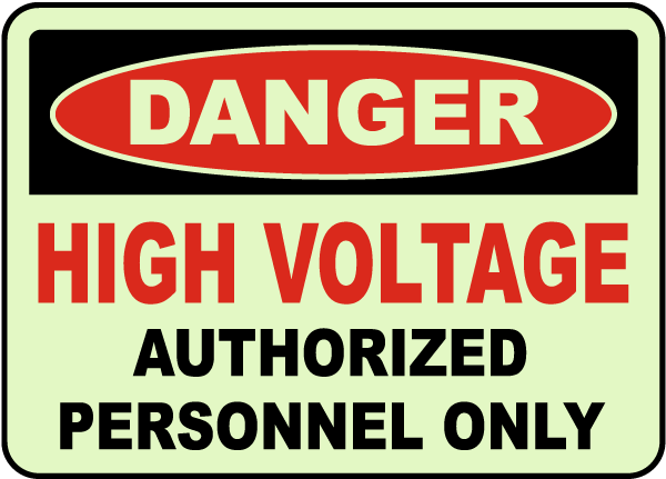 Danger High Voltage Authorized Only Sign E3302 - by SafetySign.com