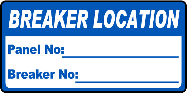 Breaker Location Label