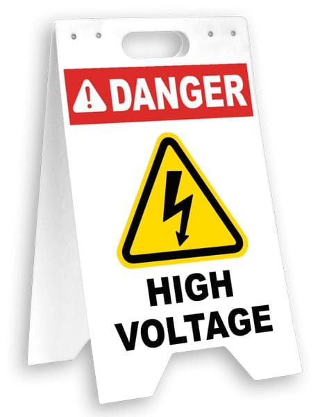 Danger High Voltage Floor Stand