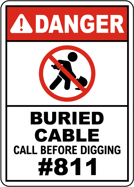 Danger Buried Cable Sign