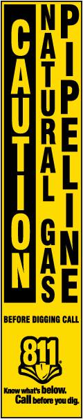 Caution Natural Gas Label