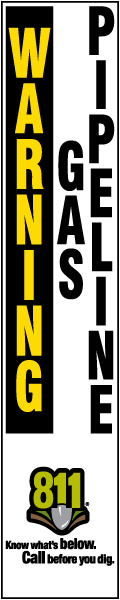 Warning Gas Pipeline Label