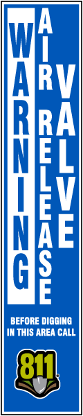 Warning Air Release Valve Label