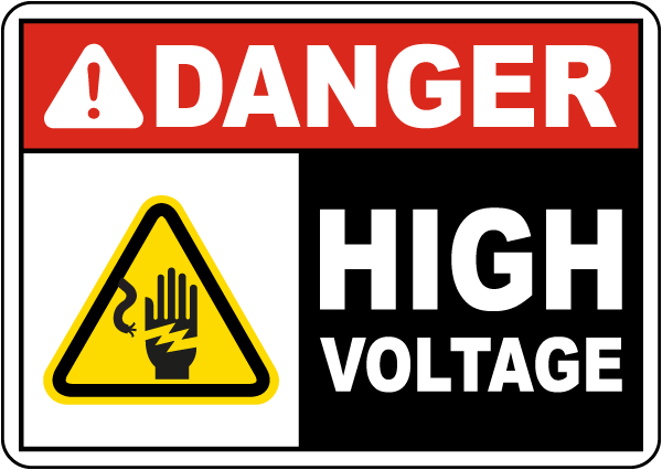 Danger High Voltage Sign