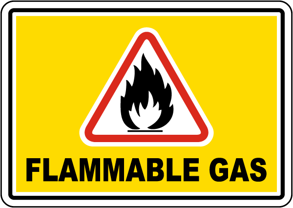 Flammable Gas Sign