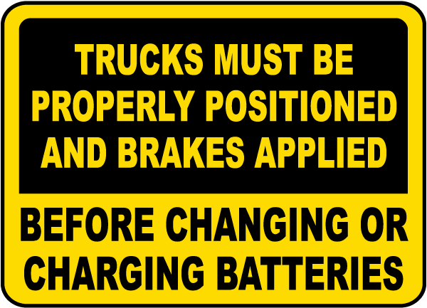 Before Changing Batteries Sign
