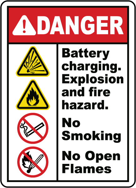 Explosion and Fire Hazard Sign