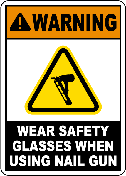 Wear Safety Glasses Sign