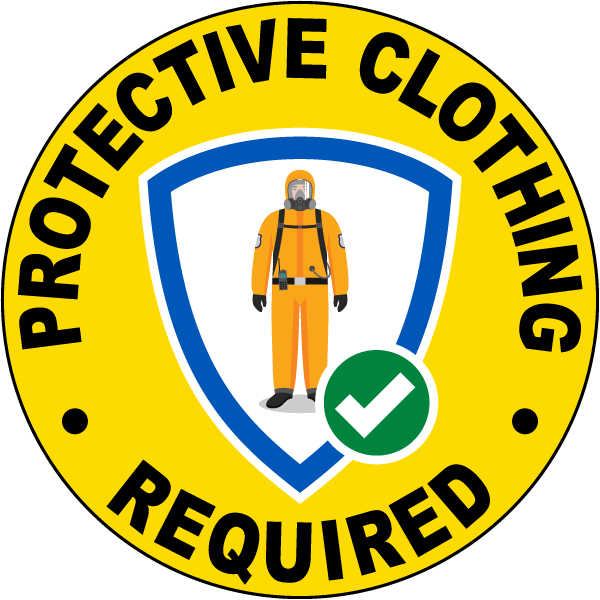 Protective Clothing Required Floor Sign