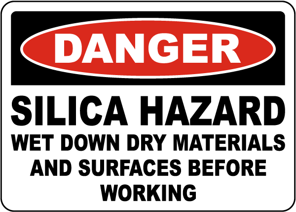 Silica Hazard Sign