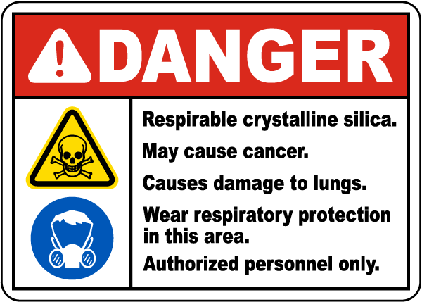 Respirable Crystalline Silica Sign