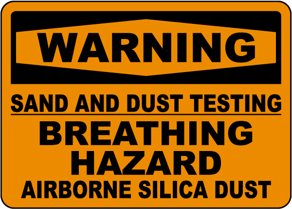 Airborne Silica Dust Sign
