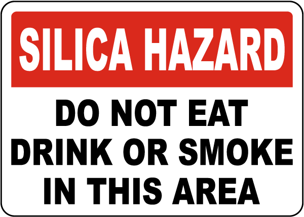Silica Hazard Sign