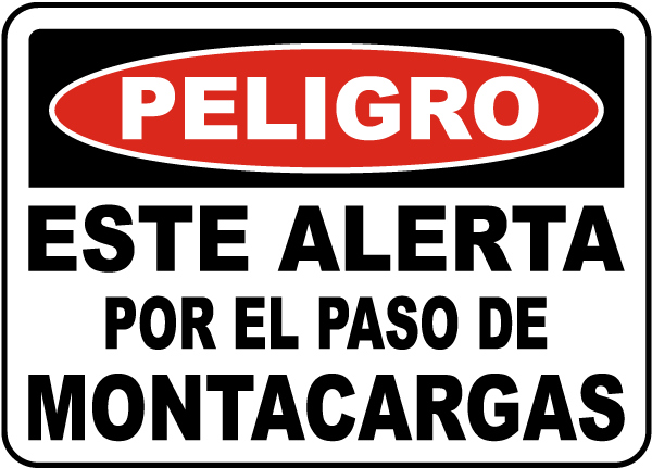 Spanish Danger Look Out For Forklifts Sign