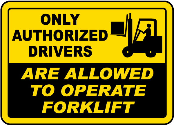 Only Authorized Drivers Sign