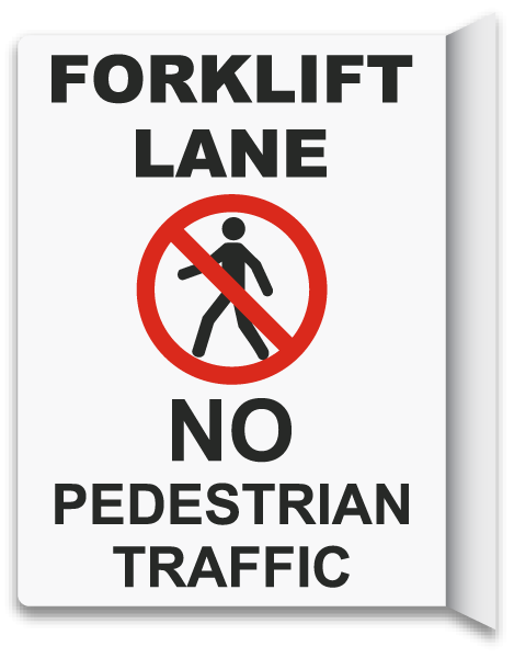 2-Way No Pedestrian Traffic Sign