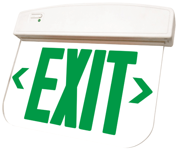 Single-Sided Thermoplastic Edge-lit Exit Sign