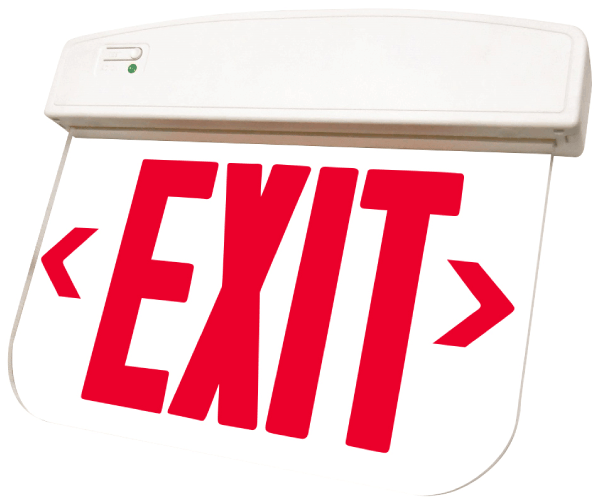 Single-Sided Thermoplastic Edge-Lit Exit Sign