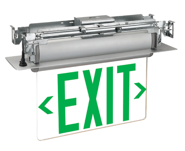 Edge-Lit LED Exit Sign with Swivel Mount - AC Power