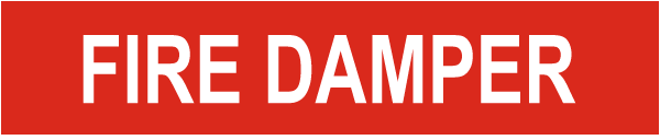 Fire Damper Pipe Label