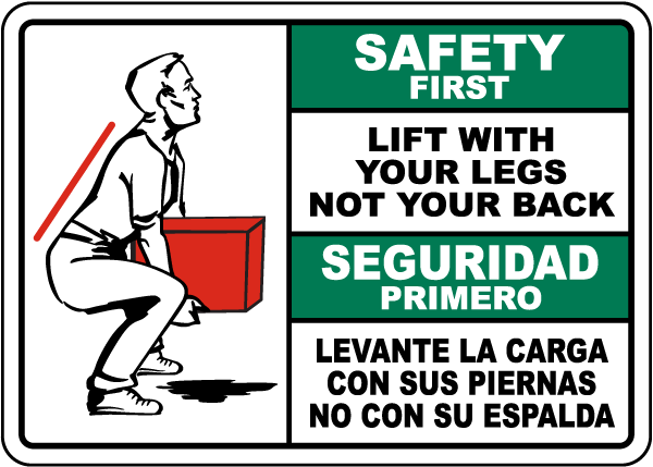 Blingual Lift With Your Legs Sign