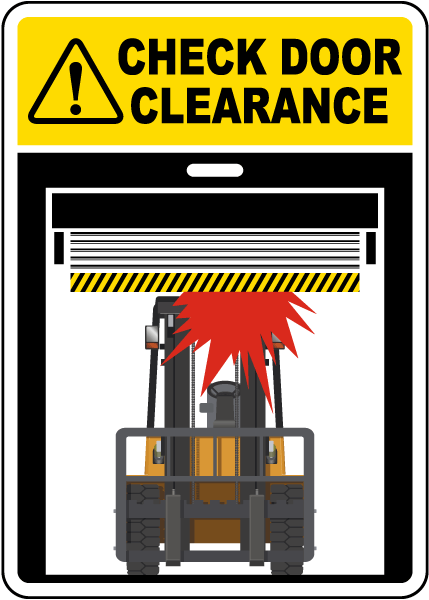 Check Door Clearance Sign