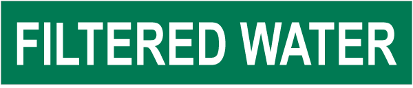 Filtered Water Pipe Label