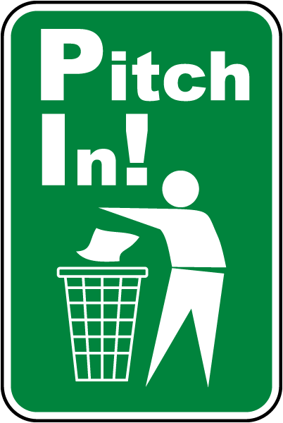 Pitch In Sign