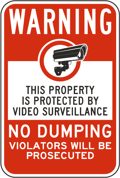 Warning No Dumping Violators Will Be Prosecuted Sign