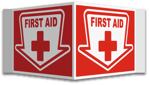 3-Way First Aid Sign