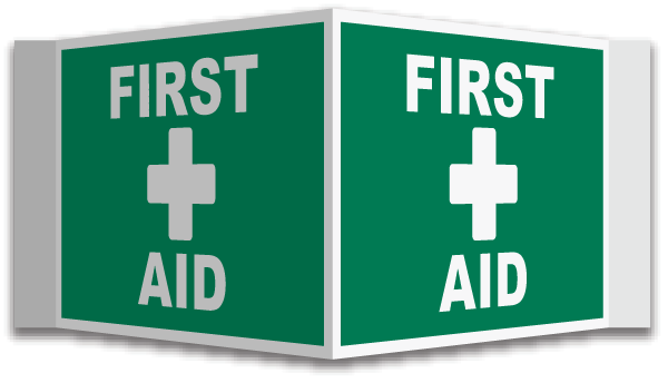 3-Way First Aid Sign